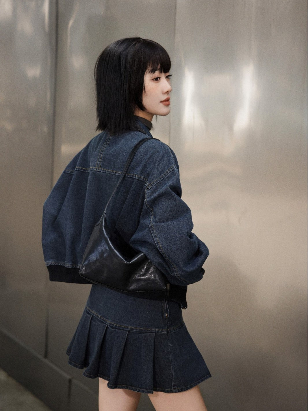 Tanning Leather Closed Hand-made Classic Dumpling Commute Bags