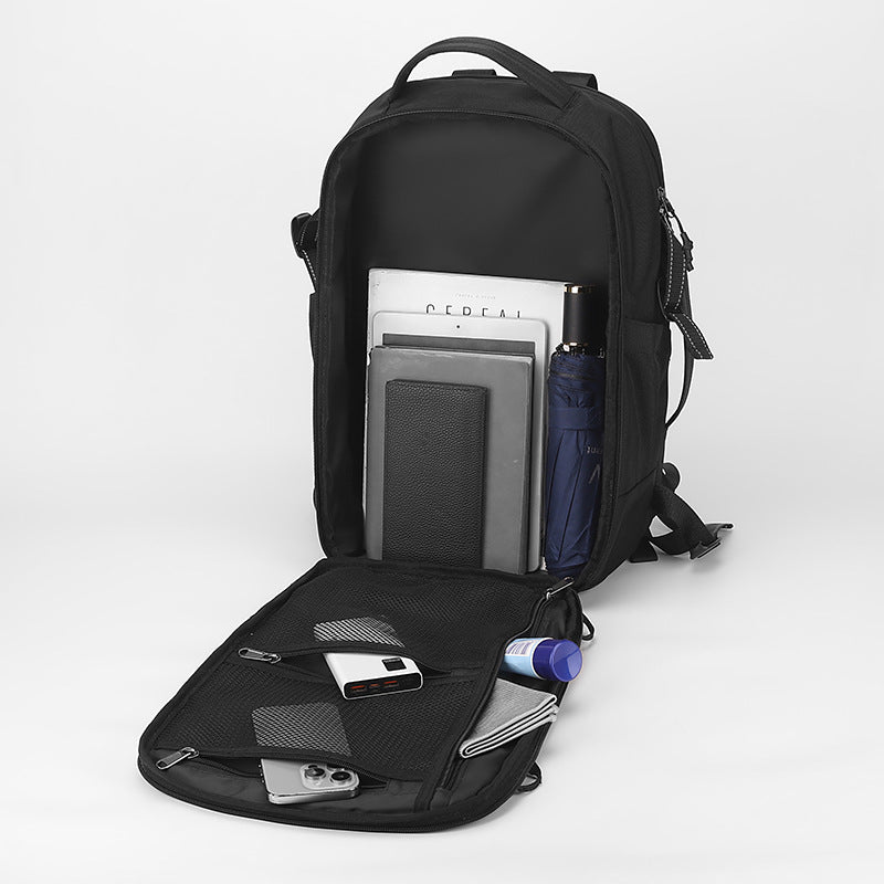 Classic Graceful Men's Oxford Multifunctional Rechargeable Business Backpack