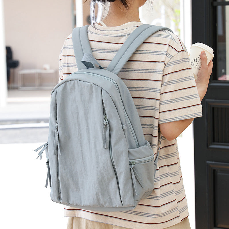 Leisure Artistic Nylon Versatile Fashion Solid Color Women's Backpack