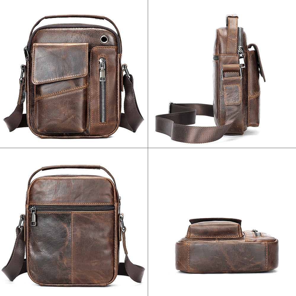 Durable Men's Leather Business First Layer Men's Messenger Bag