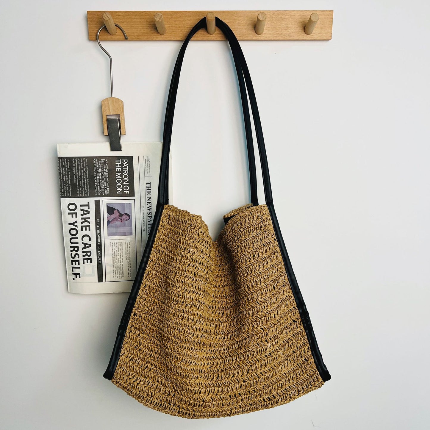 Women's Fashion Large Capacity Paper Woven Seaside Bags