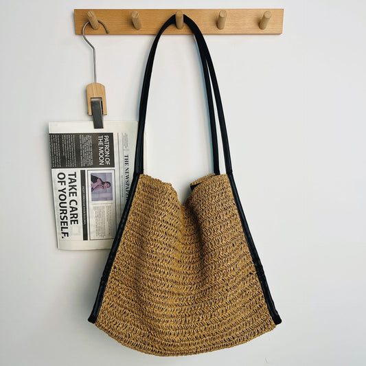 Women's Fashion Large Capacity Paper Woven Seaside Bags