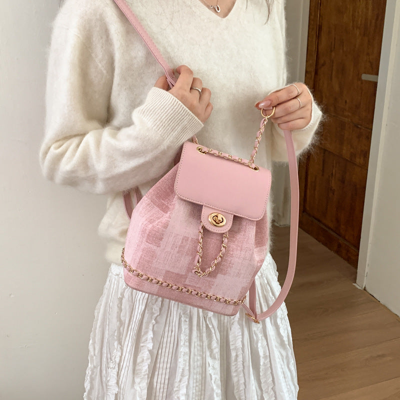 Women's High-grade Niche Chain Spring Fashion Daily Backpacks