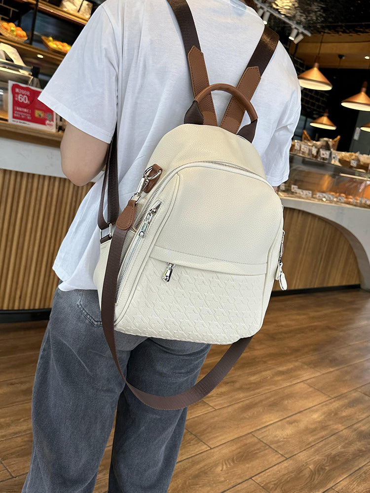 Women's Female College Plaid Advanced Sensitive Fashion Backpacks