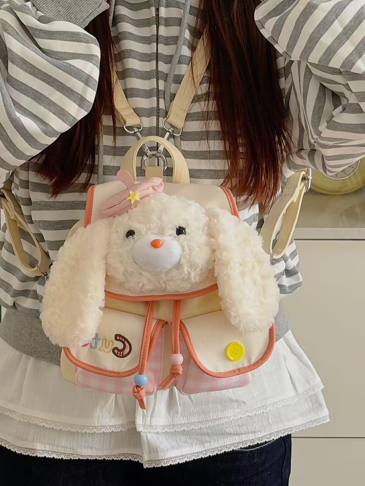 Korean Cartoon Cute Doll Large Capacity For Backpacks