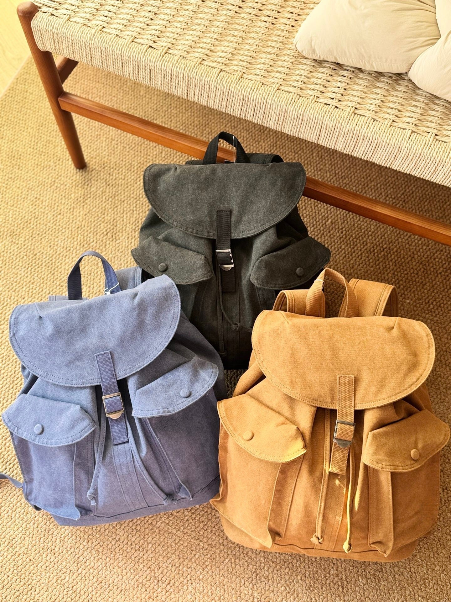 Canvas Fashionable Simple Large Capacity Retro Backpacks