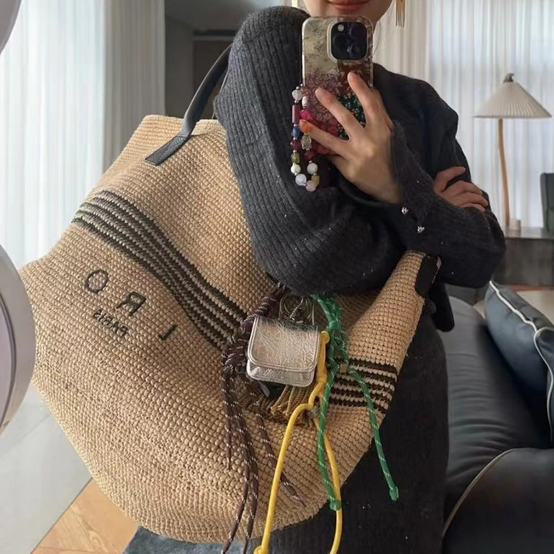 Woven Large Capacity Seaside Vegetable Basket Bags