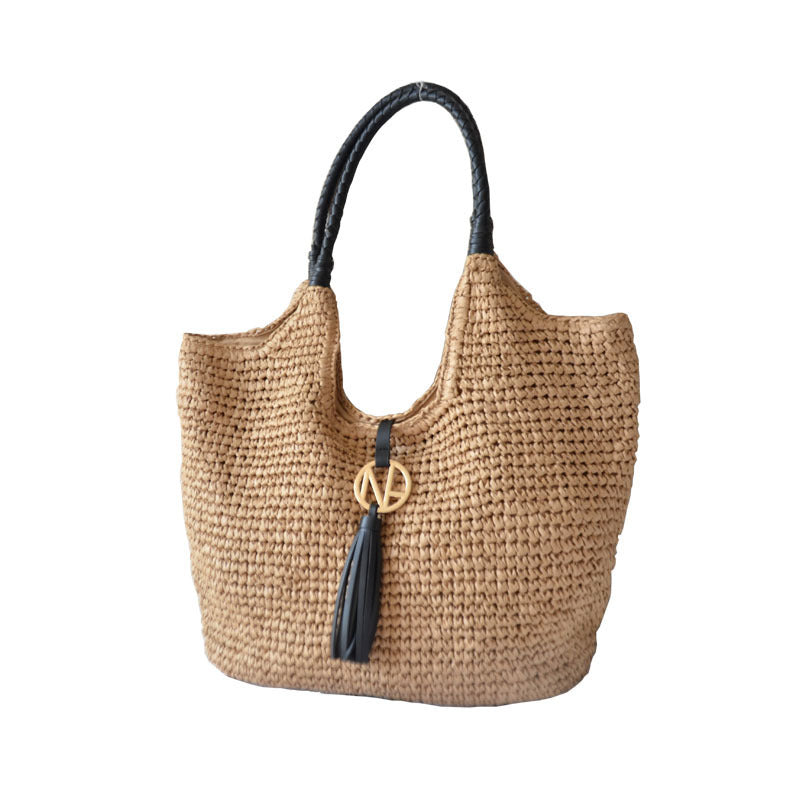 Women's Fashion Straw Large Capacity Totes Beach Women's Handbag
