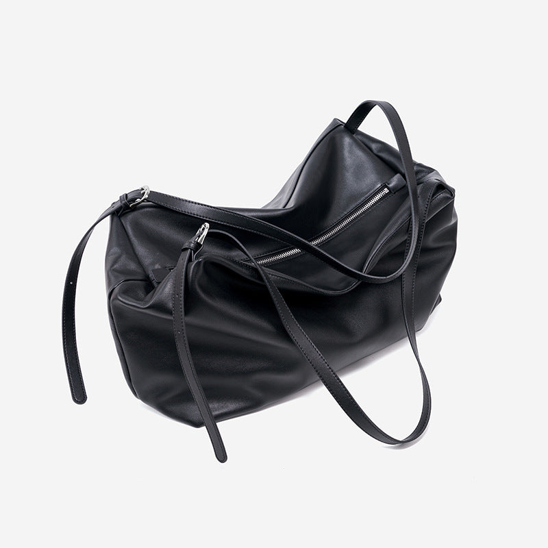 Women's First Layer Cowhide Commuter Genuine Leather Lazy Women's Shoulder Bag