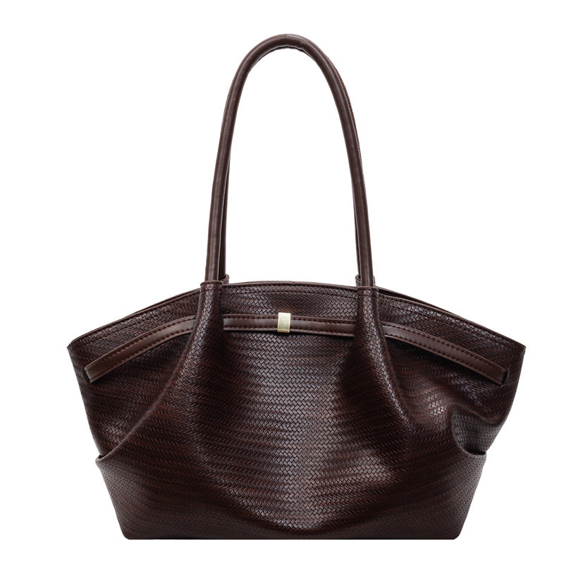 Women's Retro Underarm Fashionable Pleated Cloud Leisure Tote Bag