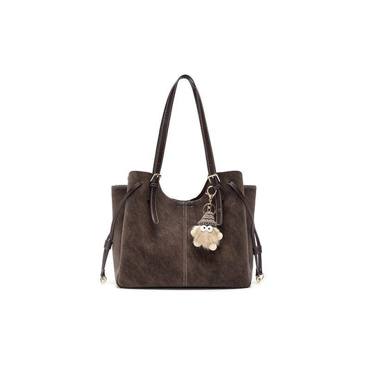 Women's Large Capacity Fashionable Simple Retro Commuter Tote Bag