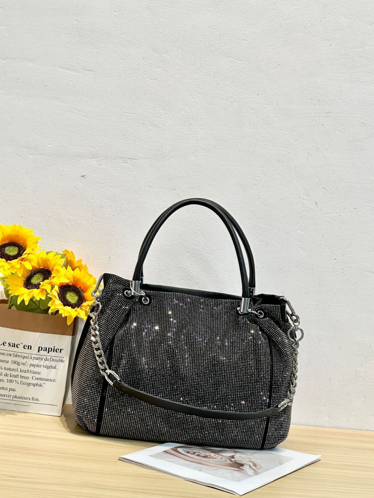 New Fashion Chain Versatile Exquisite Rhinestone Handbags