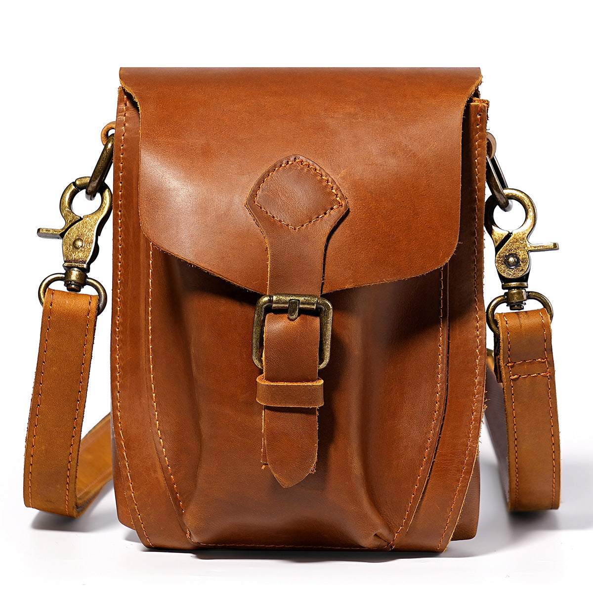 Retro Personalized Mobile Simple Craftsman Handmade Wear Pouch Men's Messenger Bag