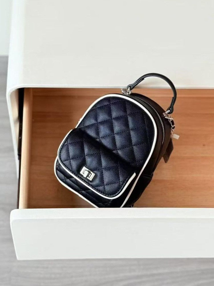 Women's High-grade Niche Rhombus Korean Fashion Chain Backpacks