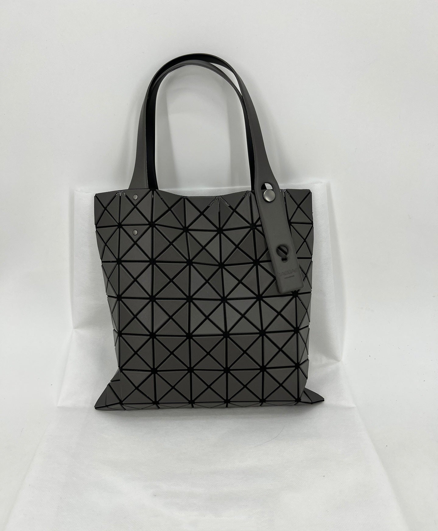 Women's Rhombus Seven Cells Matte Metal Color Tote Bag