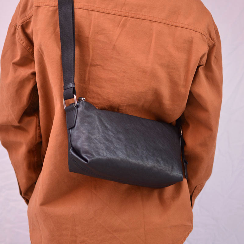 Men's Layer Cowhide Commute Minimalist Retro Easy Matching Bags