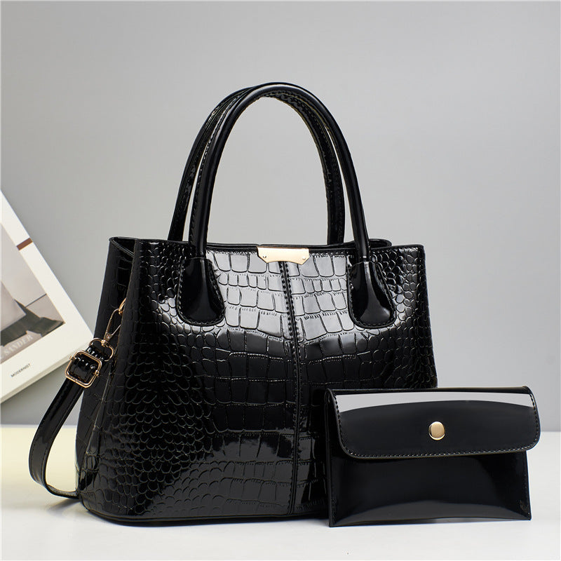 Comfortable Fashion Crocodile Pattern Single Female Handbags