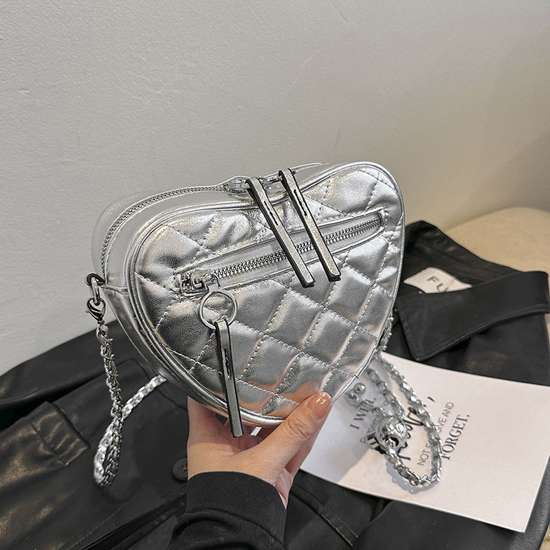 Women's Minority Fashion Love Mini Chain Rhombic Women's Shoulder Bag