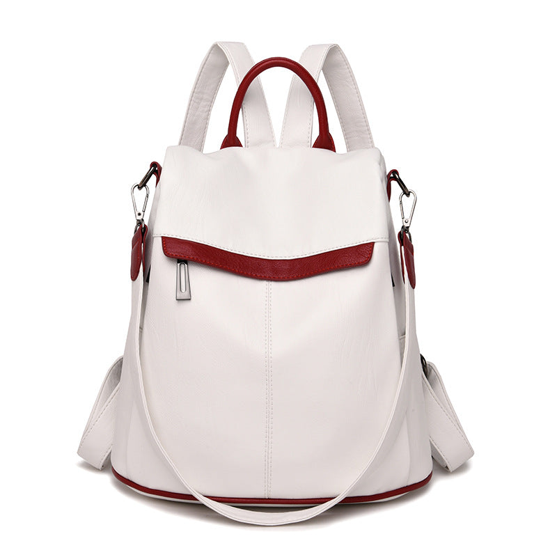 Women's Leather Pattern Stitching Fashion Textured Female Women's Backpack