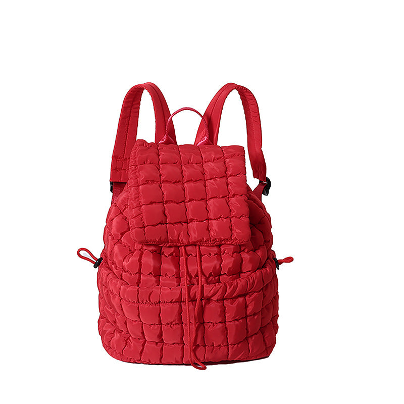 Women's Fashion Commuter Large Capacity Fluffy Plaid Backpacks