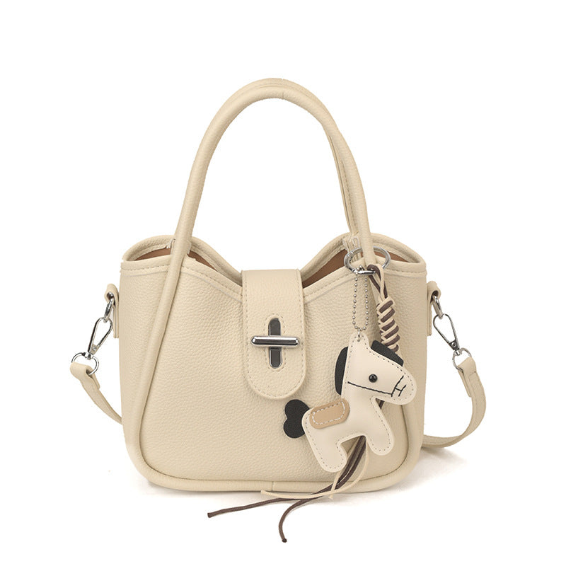 Women's Korean Style Commuter Portable Fashion Simple Bucket Bags