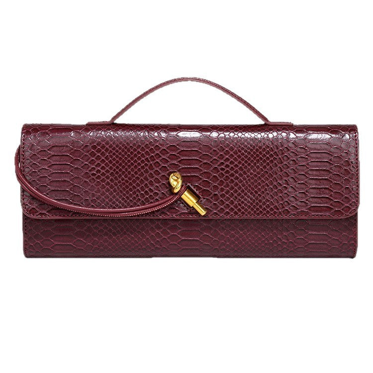 Women's Holding Dinner Vintage Stone Pattern Chinese Baguette Organ Women's Handbag