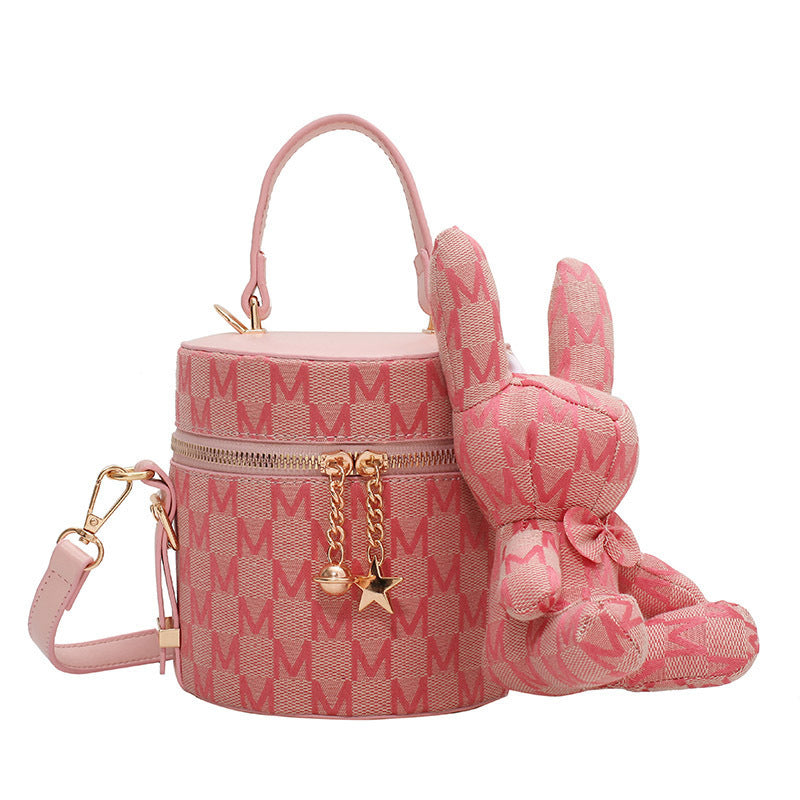 Women's Summer Fashion Portable Round Textured Fashionable Bags