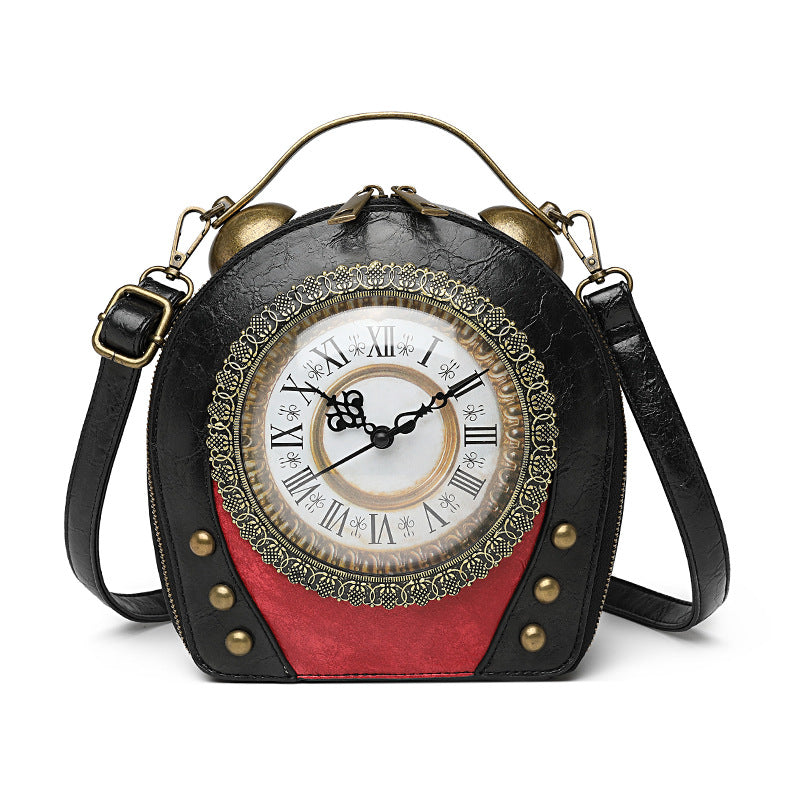 Women's British Niche Retro Creative Clock Exotic Fun Women's Shoulder Bag