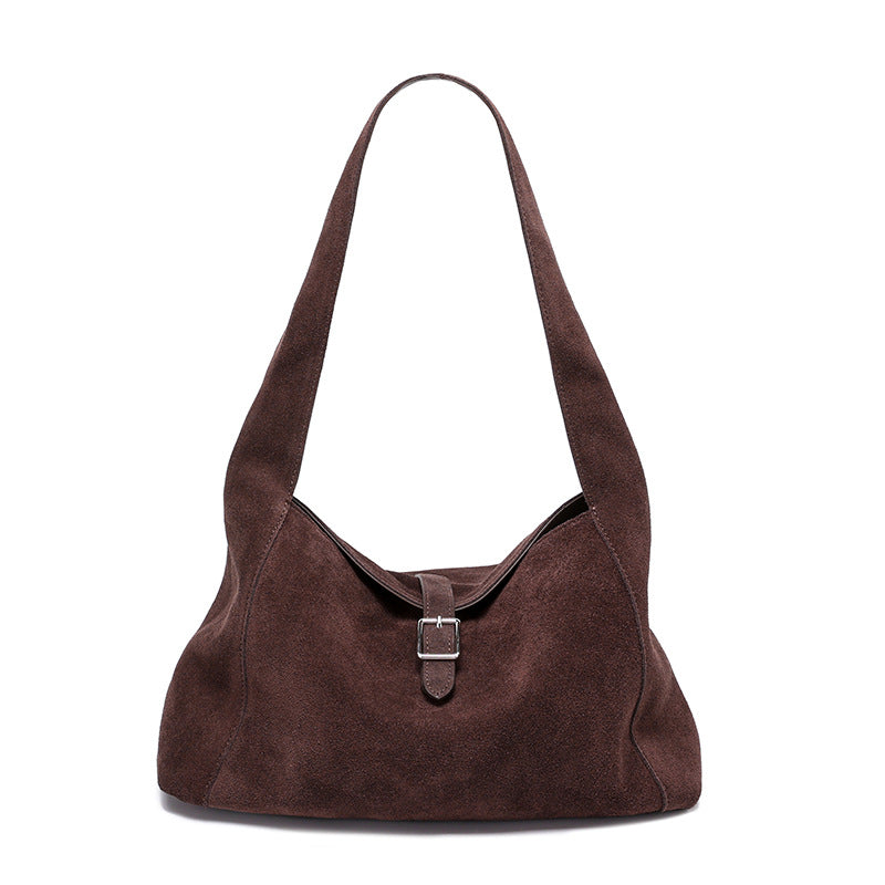Women's Matte Leather Retro Minority Large Capacity Underarm Women's Shoulder Bag
