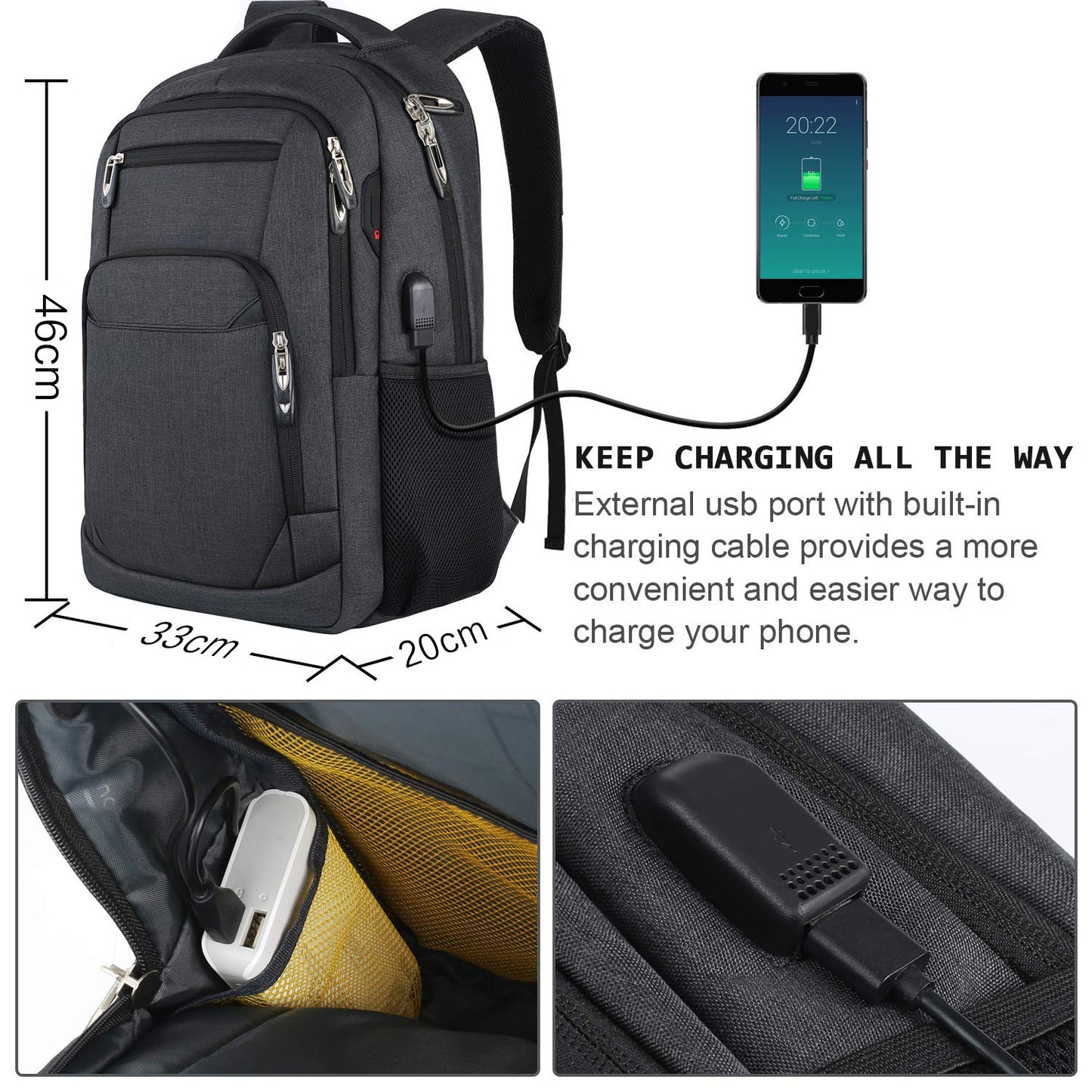 Men's Large Capacity High Sense Business Backpacks