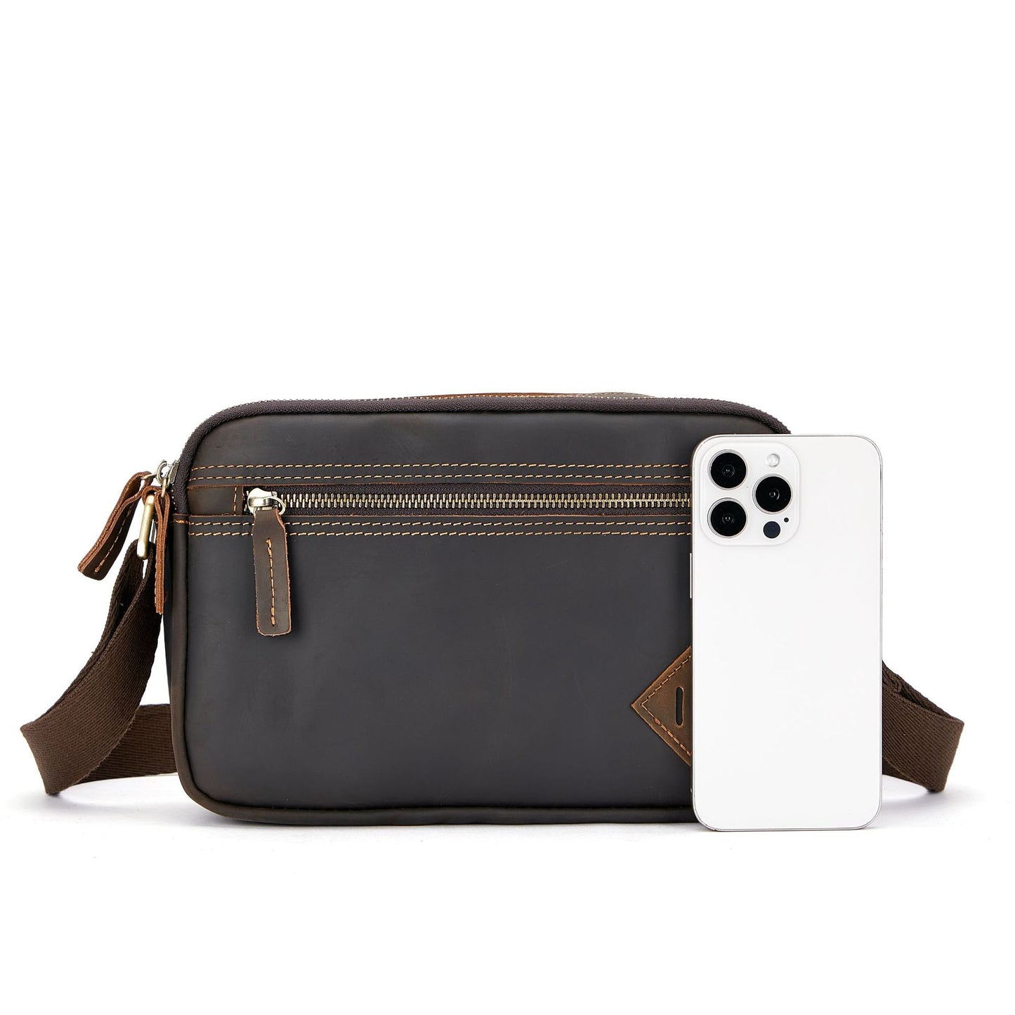 Men's Retro Handmade Commuter Genuine Leather Personalized First Layer Bags