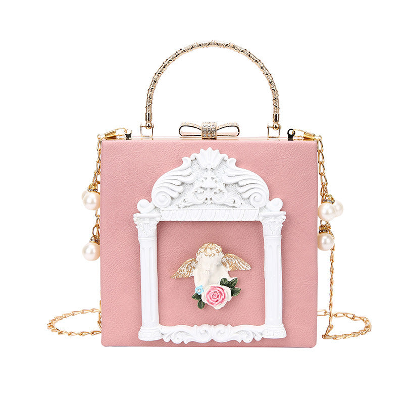 Women's Dinner Retro Diamonds Pearl Chain Fashion Women's Messenger Bag