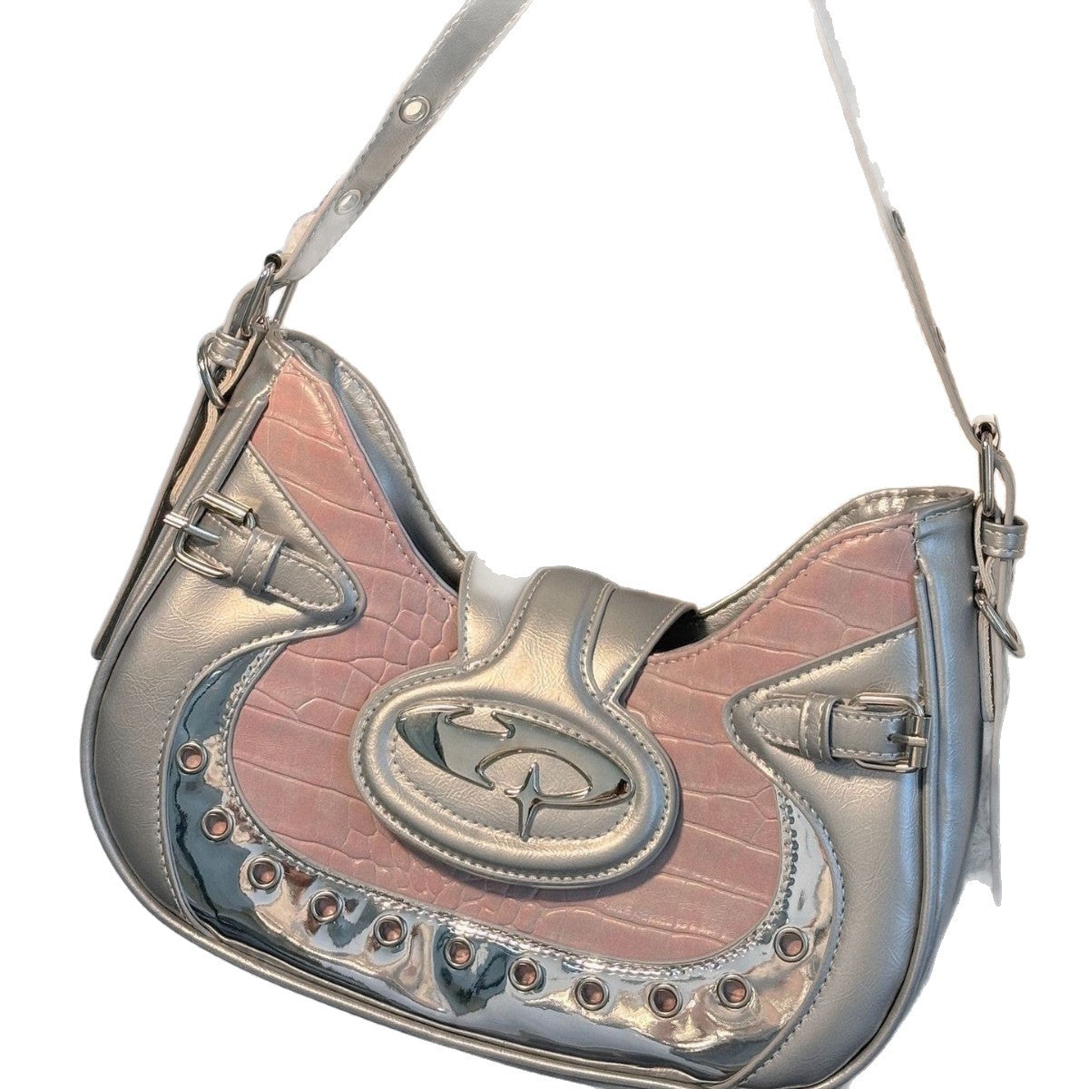 Millennium Hot Motorcycle Female Design Crocodile Pattern Underarm Bag