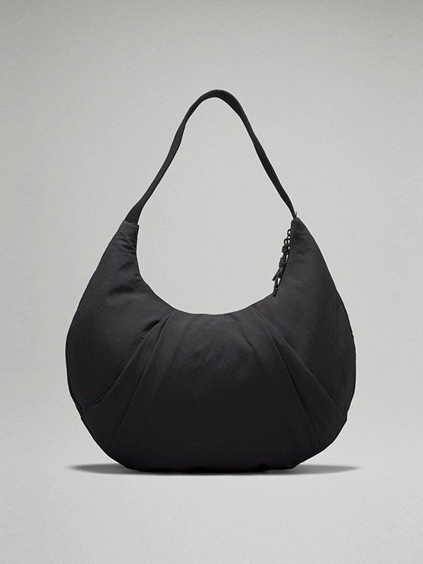 Women's Nylon Yoga Lightweight Large Capacity Horn Underarm Bag