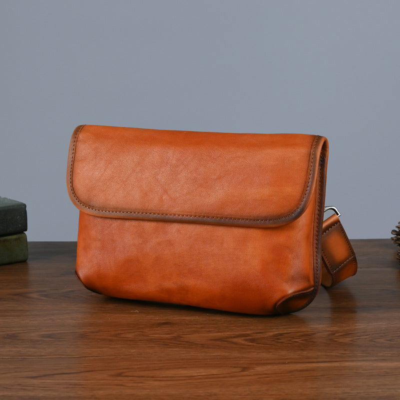 Women's & Men's Leather Tree Height Vegetable Tanning Retro Bags
