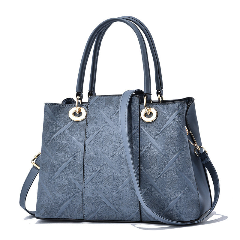 Women's Texture Large Capacity Embossed Design Shoulder Bags