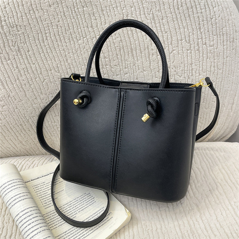 Stylish Women's Design Black Portable Textured Bags