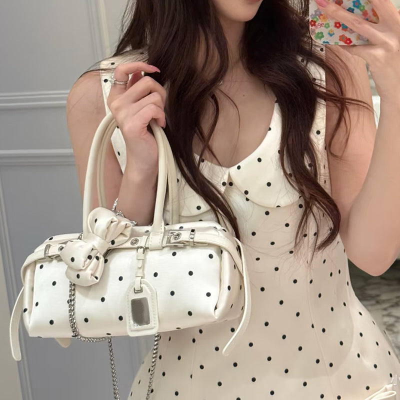 Women's Boston Polka Dot Fashion Bow Bags