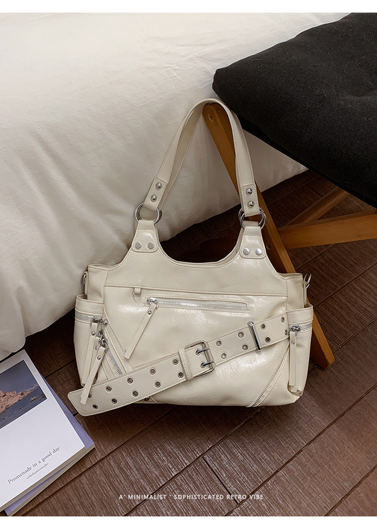 Niche Retro Motorcycle Mori Cute Large Women's Messenger Bag