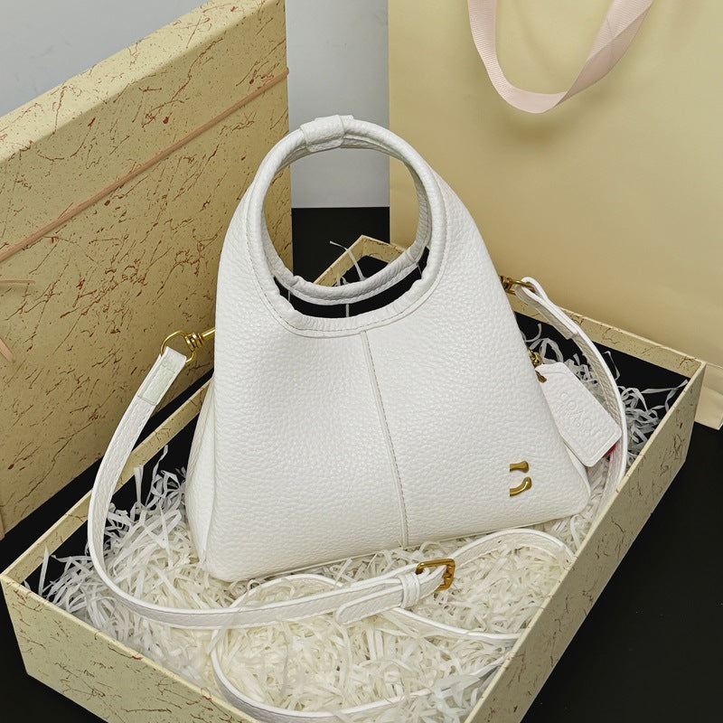 Women's Lychee Pattern Vegetable Basket Fashion Simple Portable Large Women's Messenger Bag