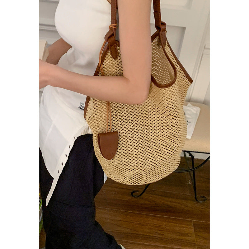 Women's Summer Fashion Woven Large Capacity Straw Bags