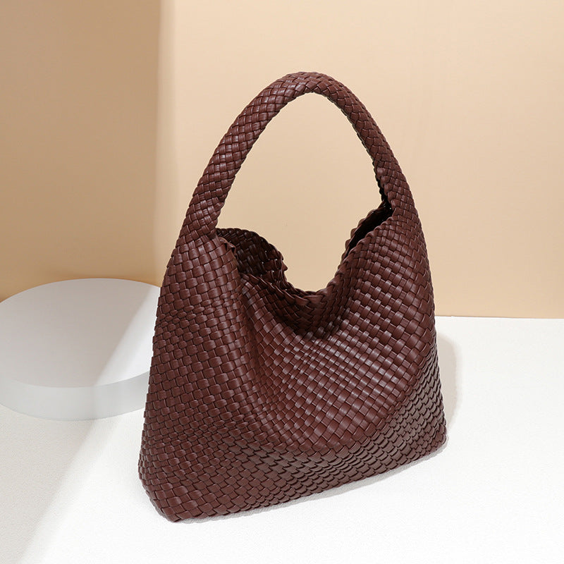 Women's Large Capacity Vegetable Basket Handmade Woven Advanced Underarm Bags