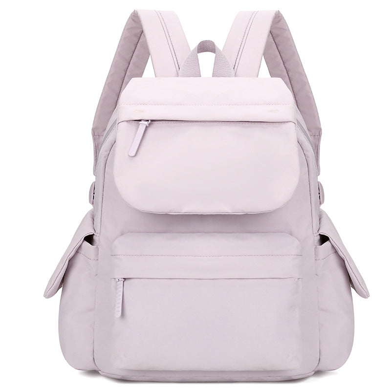 Women's Solid Color Simple Oxford Cloth Large Capacity Lightweight Commute Leisure Backpack