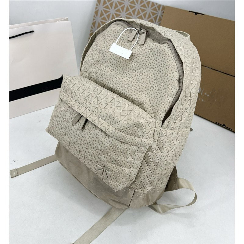 Women's & Men's Home Geometric Rhombus Silicone Large Capacity Computer Leisure Backpack