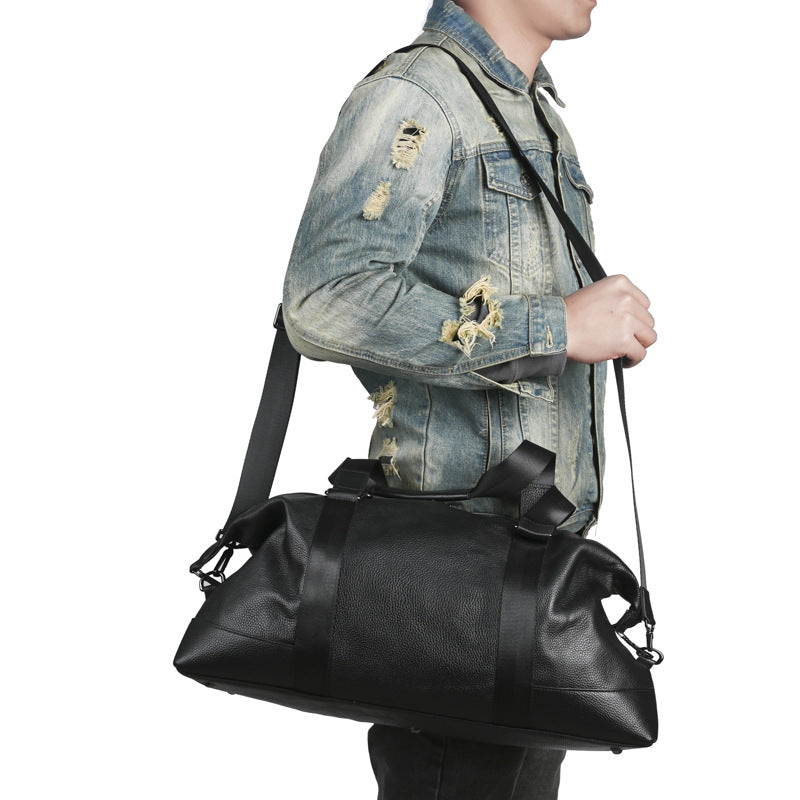 First Layer Cowhide Leather Large Capacity Men's Messenger Bag
