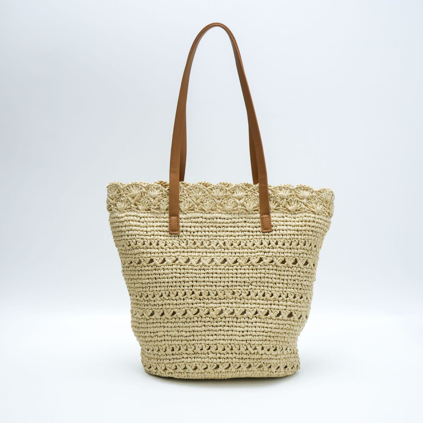Women's Lace High-grade Sense Straw Hand-woven Large Capacity Tote Bag