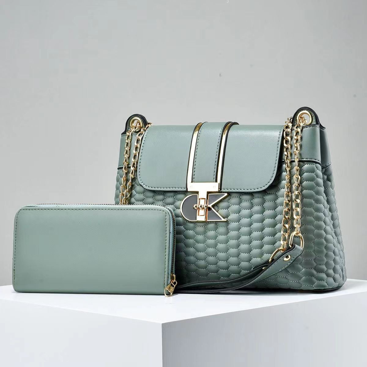 Women's Color Pleated Simple Large Capacity Portable Women's Handbag