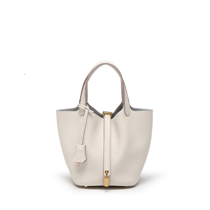 Women's Quality Light Luxury Minority First Layer Bucket Bags