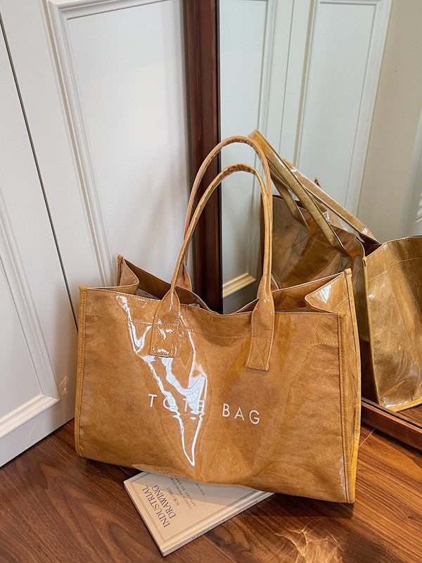 Women's Large Capacity Patchwork Fashion Simple Commute Tote Bag