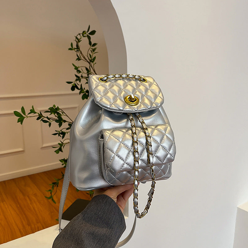 Women's Diamond Embroidery Thread Versatile Chain Fashion Backpacks
